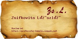 Zsifkovits László névjegykártya