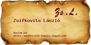 Zsifkovits László névjegykártya
